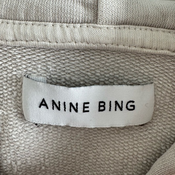 Anine Bing Aiden Monogram Distressed Organic Cotton Hoodie - Picture 5 of 17